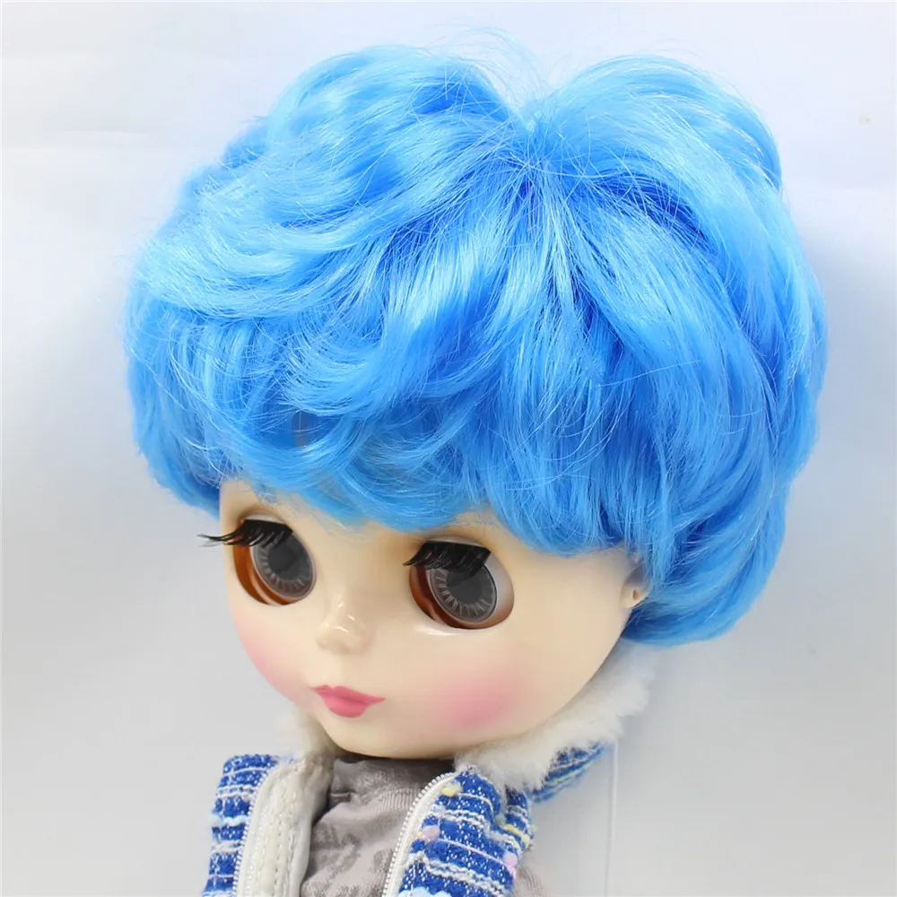 Ледяная фабрика blyth Кукла синие короткие волосы кукла-мальчик мужское тело с Макияж лица 1/6 30 см Натуральная кожа тело белая кожа лицо