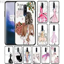 Wedding dress girl Phone Case for Oneplus 7 7Pro 6 6T Oneplus 7 Pro 6T Black Silicone Soft Case Cover