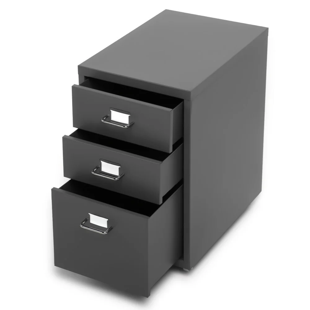 5 Drawers Metal Home Office Filing Cabinet Large File Storage Steel With Castors