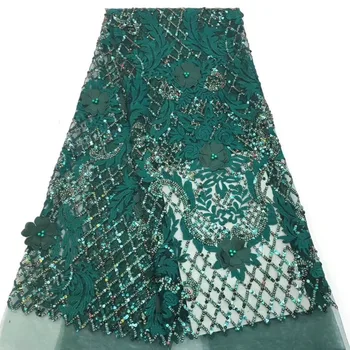 

New Design Swiss Voile Lace African Guipure French Lace Fabric with Sequins African Lace Fabric High Quality for Wedding