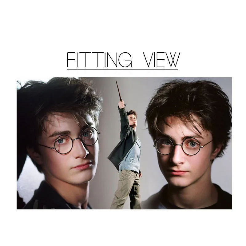 

Classic retro large-frame circular spectacle frame metal Korean version frame glasses Flat Mirror College Style