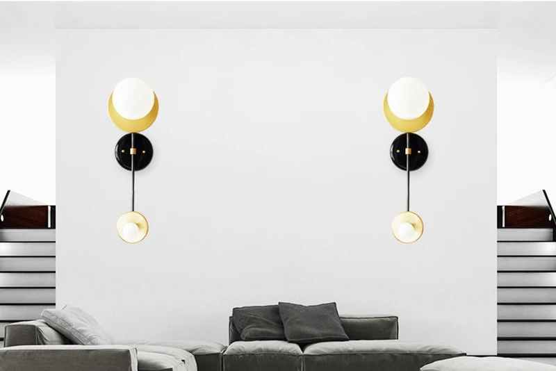 Nordic Post Modern art Wall Lamp Study Bedroom Bedside Lamp Creative Design Corridor Hotel Living Room Decorative Wall Light (2)