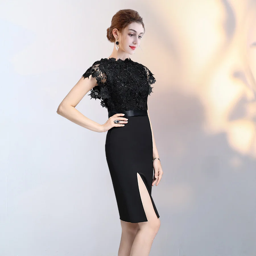 Fashion Dresses Lace Dresses FB Sister Lace Dress black elegant 