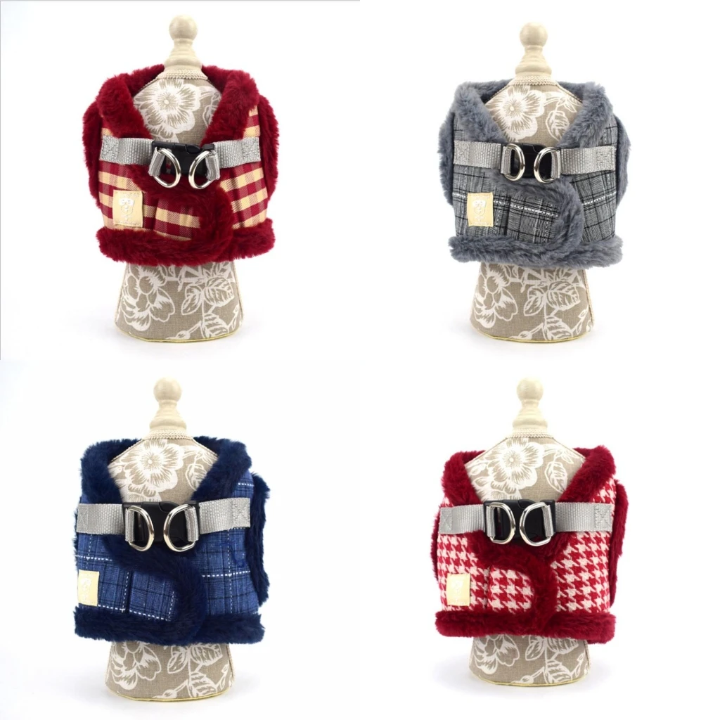 Goedkoop Nieuwe Winter Hond Huisdier Harnas Jas Warme Fleece Hond Harnas Vest Jas Leash Set Zachte Outdoor M L XL