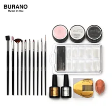 Бурано цвет розовый, белый, прозрачный УФ строительный гель УФ гель лак гвоздь Типсы для наращивания ногтей наборы и наборы 804