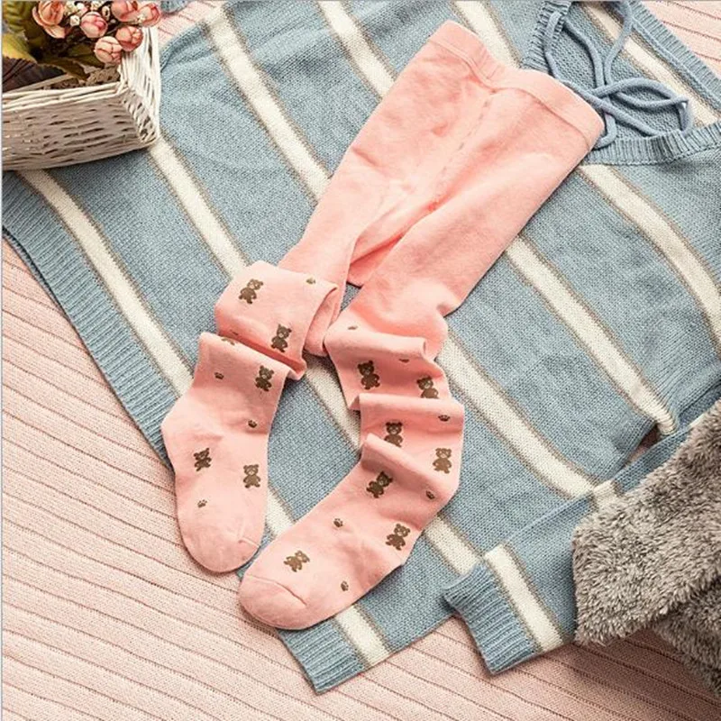 Girls Baby Tights Pantyhose Spring Autumn Cotton Bears Tight 6