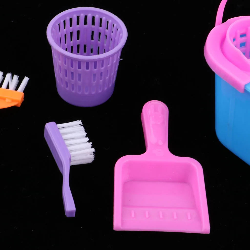 Dollhouse Nursery Room Simulation Baby Cleaning Tools Set Furniture Toy for MellChan 9-11inch Reborn Doll Playset Toy
