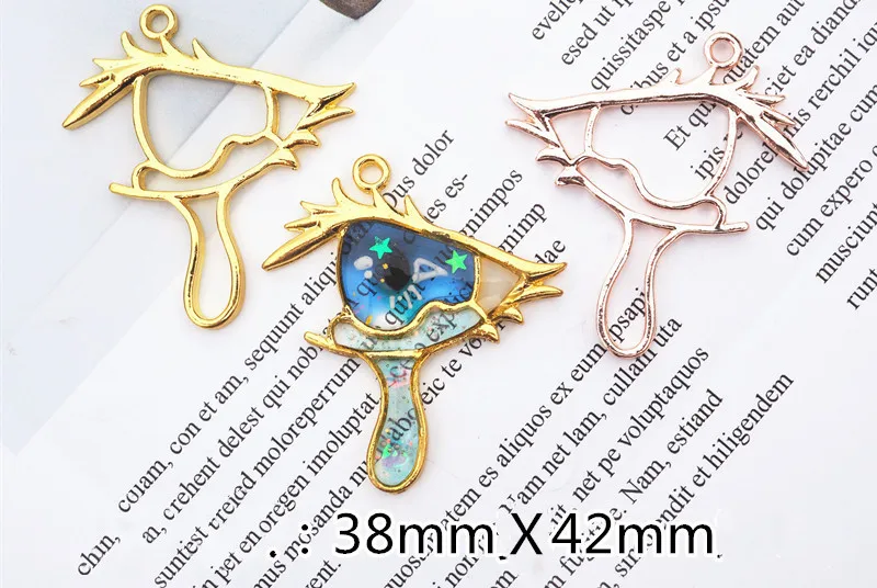 5pcs/lot Tears Metal Hollow Frame Tears Crystal Epoxy UV Resin Alloy Bezel Jewelry Findings