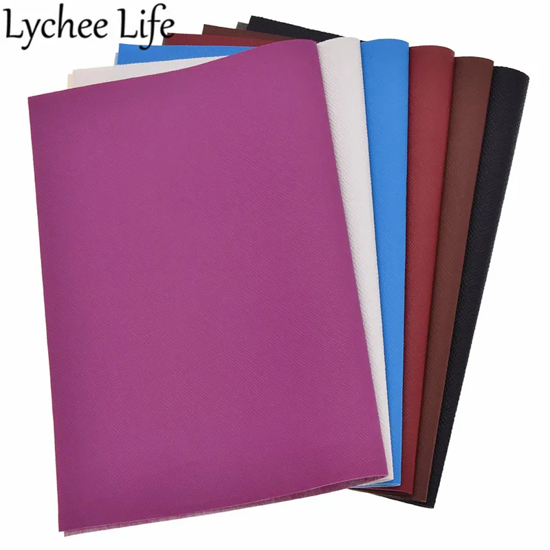 Lychee Life 29x21 см Синтетическая кожа ткань A4 сплошной цвет ПВХ ткань DIY для пошива домашней одежды одежда аксессуары поставки