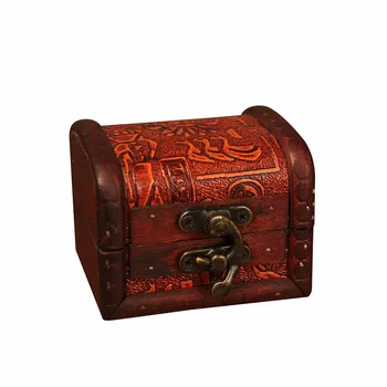 

Vintage European Classical Wooden Box Creative Storage Box Antique Treasure Chest Ornaments Household Vintage Home DecorationW5