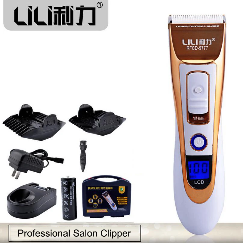 

Professional Electric Hair Trimmer for Barber Salon LCD Titanium Hair Clipper Beard Haircut Cutting Machine for Men Baby