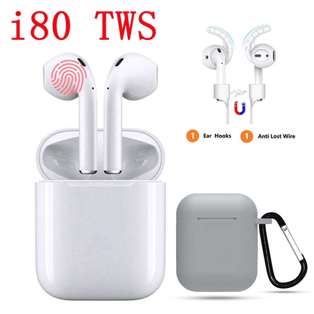 

Pop-up Window i80 TWS 1:1 Bluetooth Earphones 5.0 3D Wireless Charging Touch Control Earbuds for airb PK i20 i60 i70 i80 tws