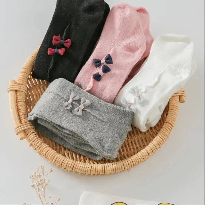

New autumn 2019 girls leggings cotton flower children pantyhose kids sweet bow pantyhose