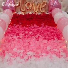 100 шт много цветов Искусственные сушеные лепестки цветов листья вечерние свадебные принадлежности