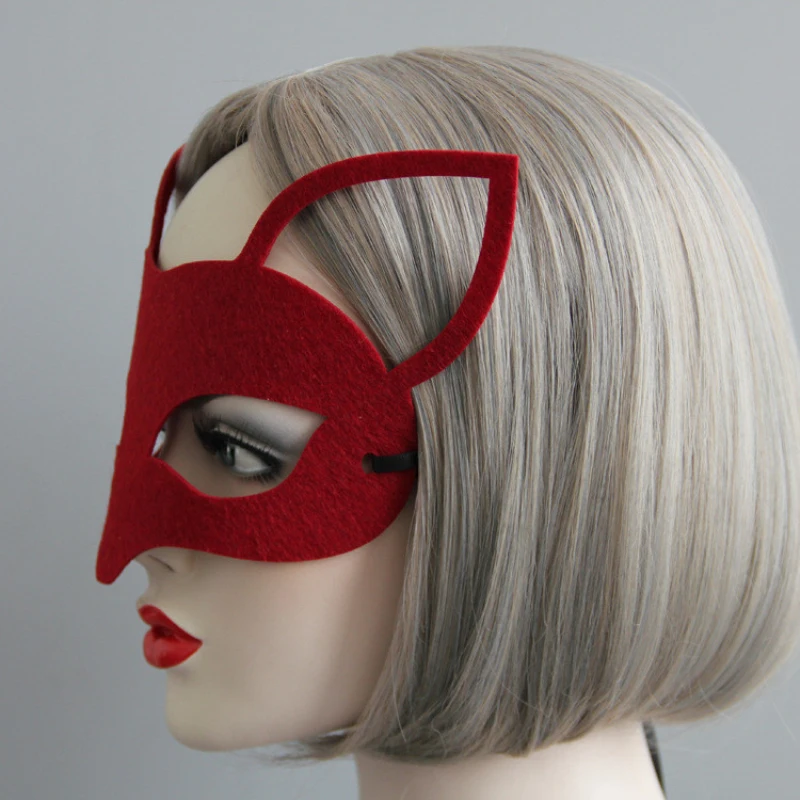 

Best Gift Sexy Red Cat Eye Face For Masquerade Ball Halloween Cosplay Party Masks Female Masque 1PC