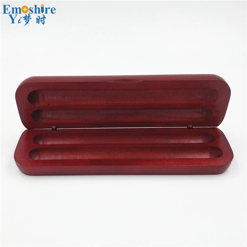 Emoshire Factory direct wooden double branch pen box boxery box popular new mahogany gift box custom (1)