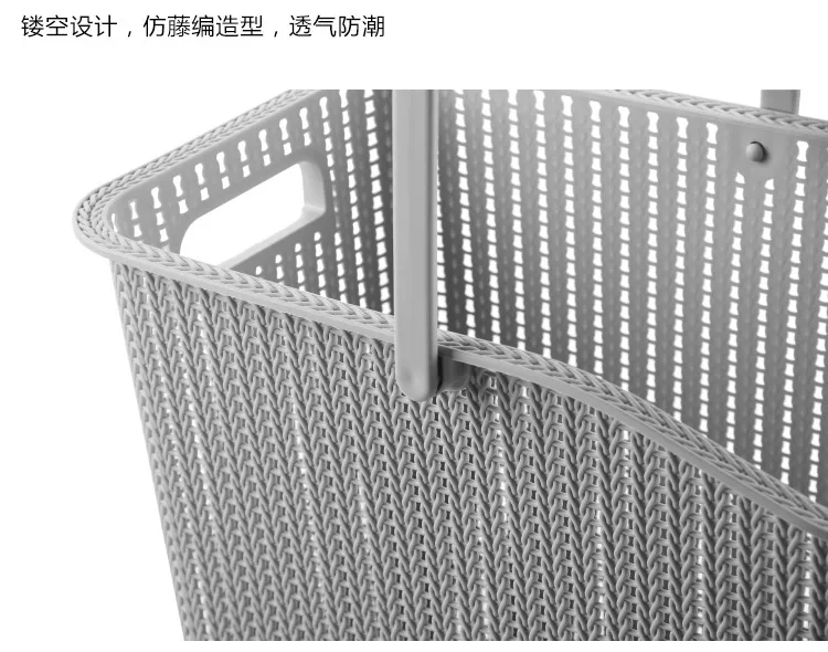 1 шт. пластиковая корзина для белья для ванной комнаты, портативная корзина для белья, большая корзина для хранения игрушек wx9211116