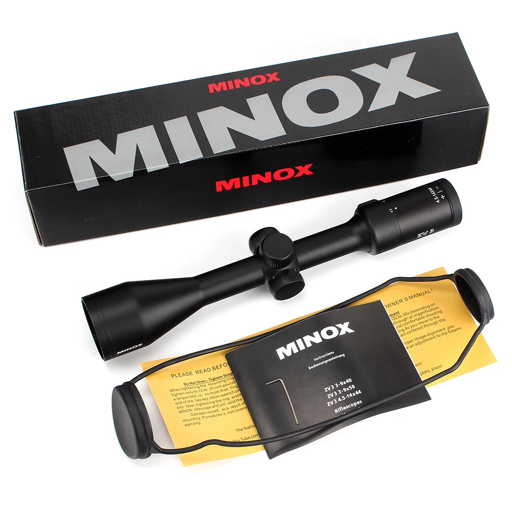 Охота MINOX ZV 3 4,5-14X44 BDC 400 прицел для сетки Боковая регулировка параллакса Регулировка длинные глаза тактический оптический прицел