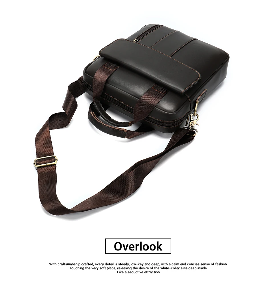 Men 's Bag Genuine Leather Shoulder Crossbody Bags for Men Handbags Flap Large Capacity Vintage Male Bag for Ipad phone 16
