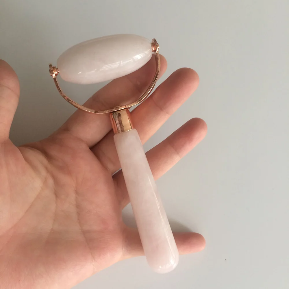 Murah Batu Giok Alami Roller Mawar Kuarsa Roller Pelangsing Wajah Massager Scraping Alat Pijat Paket Facial Tubuh SPA Pijat   Relaksasi