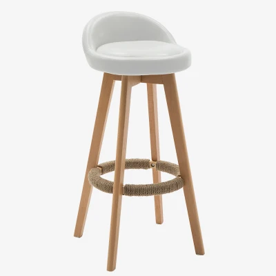 Луи Мода барный стул современный минималистский семья твердой древесины высокий стул творческий подъем - Цвет: G8 cortical