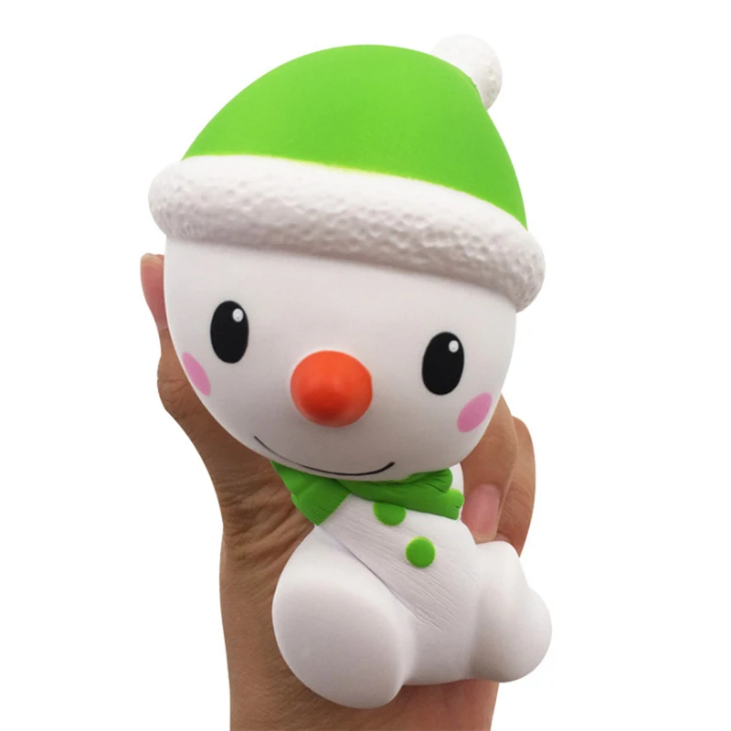 Squishy Slow Rising Christmas Bowknot Snowman kawaii Squishy Jumbo Squeeze Charms Stress Relief Toy Phone Strap kid Juguetes
