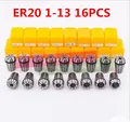 Heißer 16 teile/satz standard ER20 Frühling Collet set Spann Mutter CNC für fräsmaschine Gravur drehmaschine werkzeug|Werkzeughalter| -