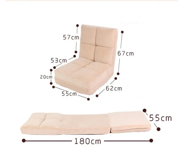 Складной регулируемый раскладной диван-кровать футон, одноместный диван, напольные сидения, лежащий ленивый шезлонг для общежития, гостевого дивана студии
