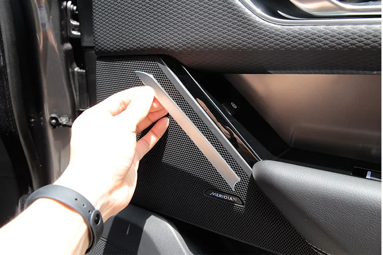 Для Land Rover Range VELAR 2017 2018 ABS матовые серебряные декоративные полоски для дверных