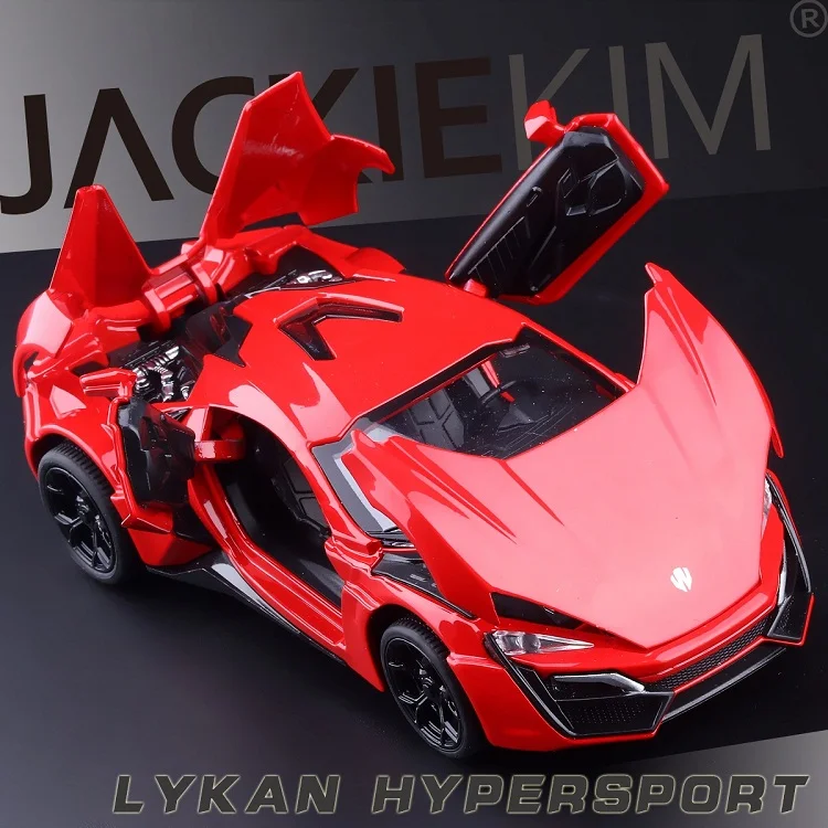 

High Simulation Exquisite Collection Toys MINIAUTO Car Styling Lykan Hypersport Model 1:32 Alloy Supercar Model Sounds and Light