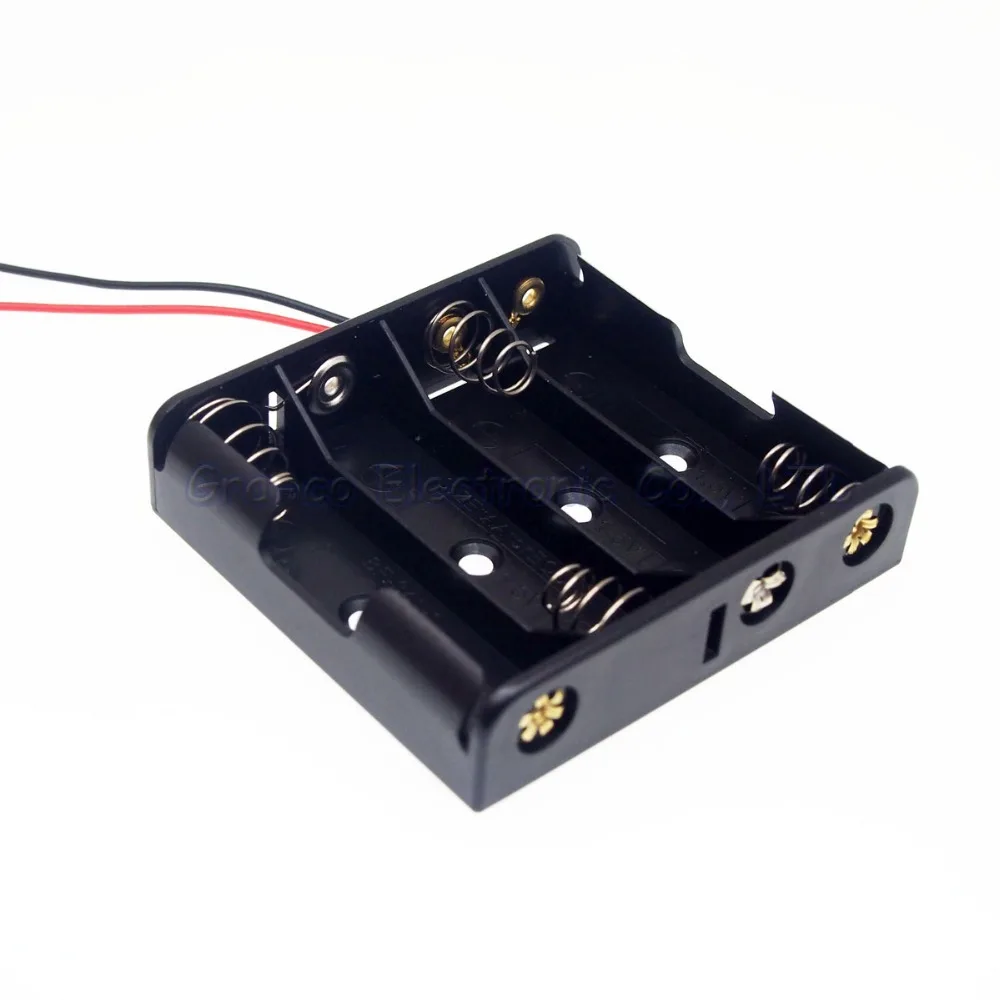20pcs 4 x 1.5V AA Battery Cover Shell Case Battery Case 4 slots AA Battery Box with wirein