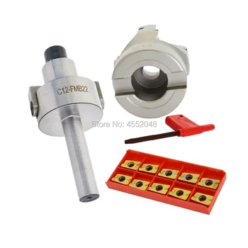 

C12 C16 C20 C25 C3/4 FMB22 Mohs face milling handle+BAP400R 50 63 22 face milling cutter head+APMT1604 PDER carbide blade 10pcs