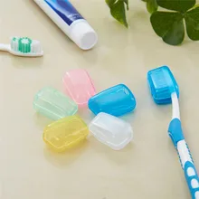 Capa de escova de dentes de plástico 5 peças, multi cor viagem caminhadas acampamento portátil tampa de escova
