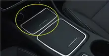 Алюминиевый Внутренний Сигареты Пепельница Крышка Рамка Для Benz GLA X156 2014 2015 Стайлинга Автомобилей!
