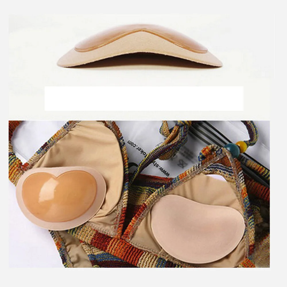 New 1 Pair Women Breast Push Up Pads Swimsuit Accessories Silicone Bra Pad Nipple Cover Stickers Patch Intimates Accessories