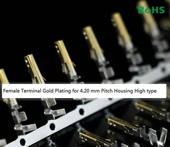 

300pcs 4.2 mm 5557 Computer Connector Terminal female needle for 4P 6P 8P 20P 24P male shell Contact Gold plated PCIE 18 AWG