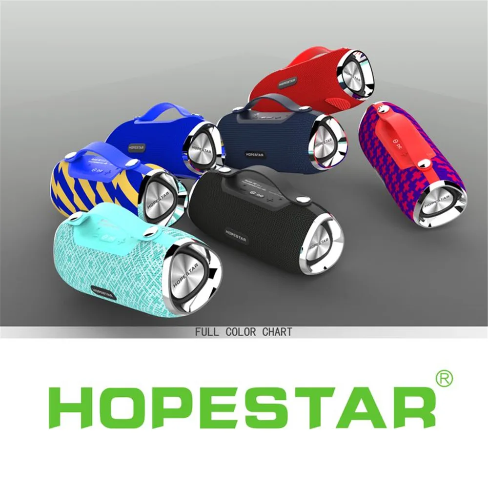 HOPESTAR H40 портативный Bluetooth динамик стерео водонепроницаемый открытый беспроводной сабвуфер с внешним аккумулятором USB AUX FM радио