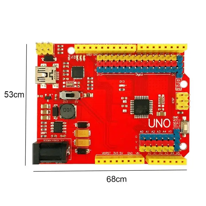 

1Pcs Uno R3 Uno Board Uno R3 Atmega 16U2+Mega328P Chip 16Mhz For Arduino Uno R3 Development Board+Usb Cable