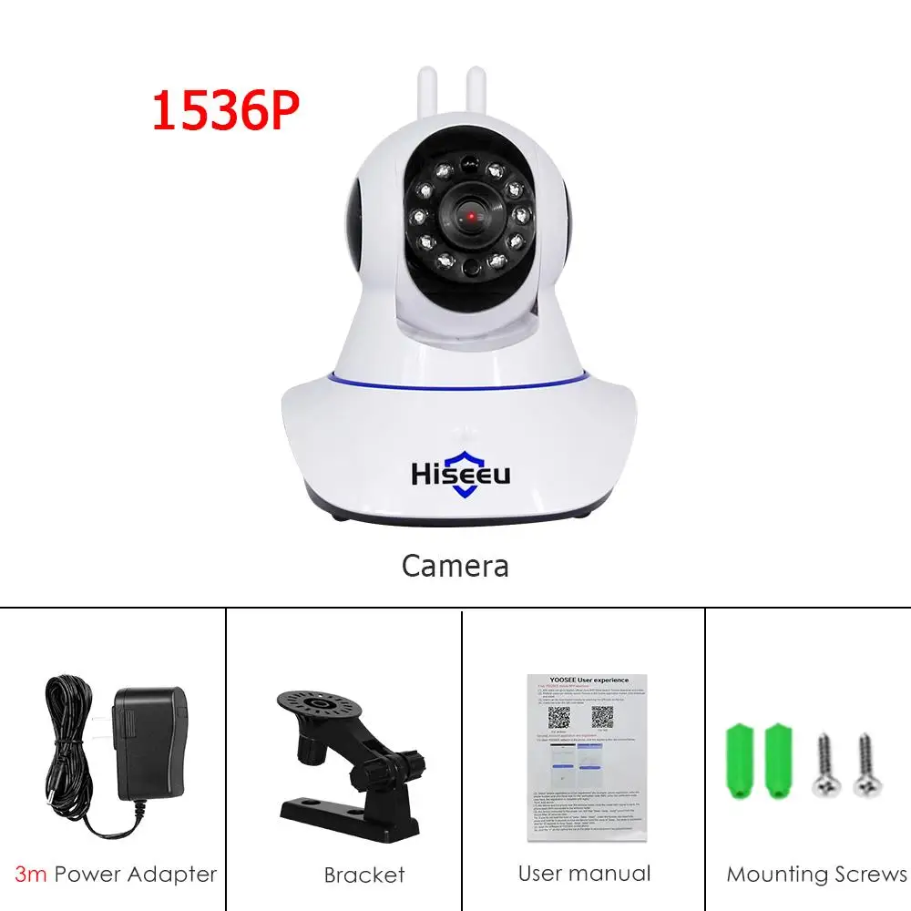 Hiseeu 1080P 1536P ip-камера, беспроводная домашняя камера безопасности, камера наблюдения, Wifi, ночное видение, CCTV камера, 2 Мп, детский монитор