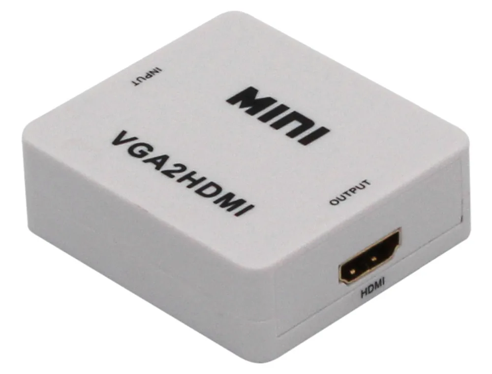 10pcs VGA to HDMI Converter With Audio VGA2HDMI 1080P Adapter Connector For Projector PC Laptop to HDTV with HDMI2VGA Converter 10pcs VGA to HDMI Converter With Audio VGA2HDMI 1080P Adapter Connector For Projector PC Laptop to HDTV with HDMI2VGA Converter