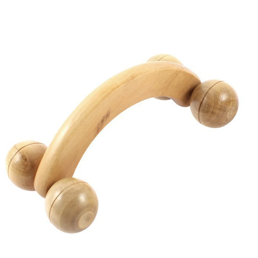 

Antislip Handheld 4 Wheels Wooden Body Massage Roller Relieves Pain Stress Relief Health Care EK-New