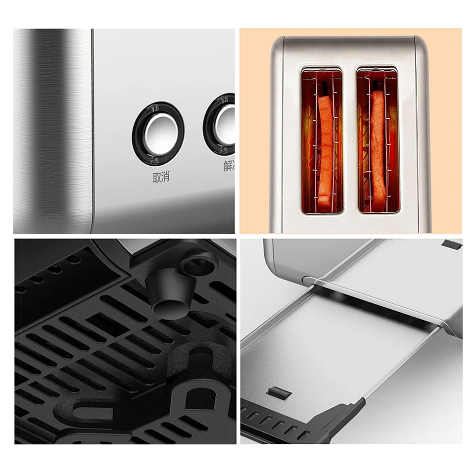 Xiaomi Deerma Electric Bread Toaster Stainless steel household baking bread maker breakfast machine Kitchen Toast sandwich grill (7)