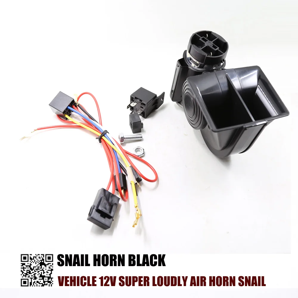 OKC Vehicle 12V Super Loudly Air Horn Snail Compact Horns For Motorcycle Car Truck Boat RV