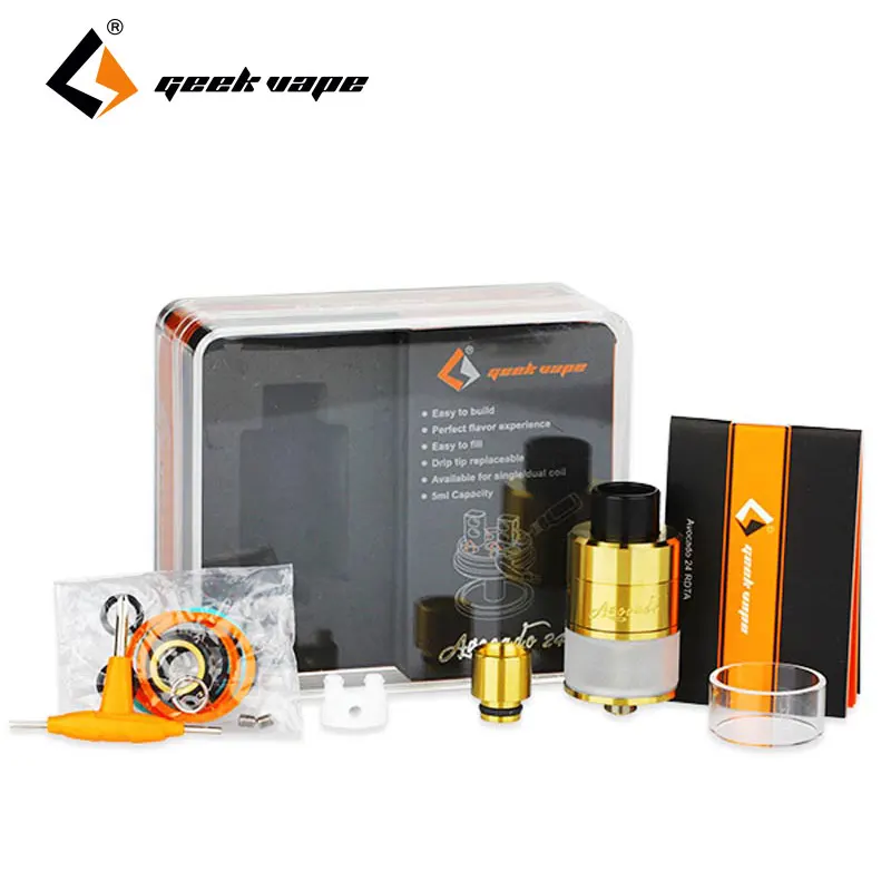 

Original Geekvape Avocado 24 RDTA Atomizer 5.0ml Tank Velocity Deck Support Single Dual Coil Avocado 24 RDTA New Color Edition