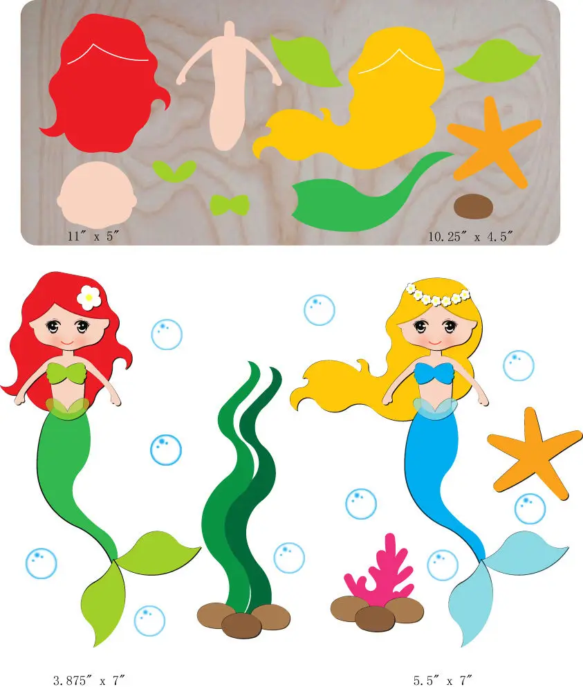 

Mermaid Wooden die fit /Scrabooking