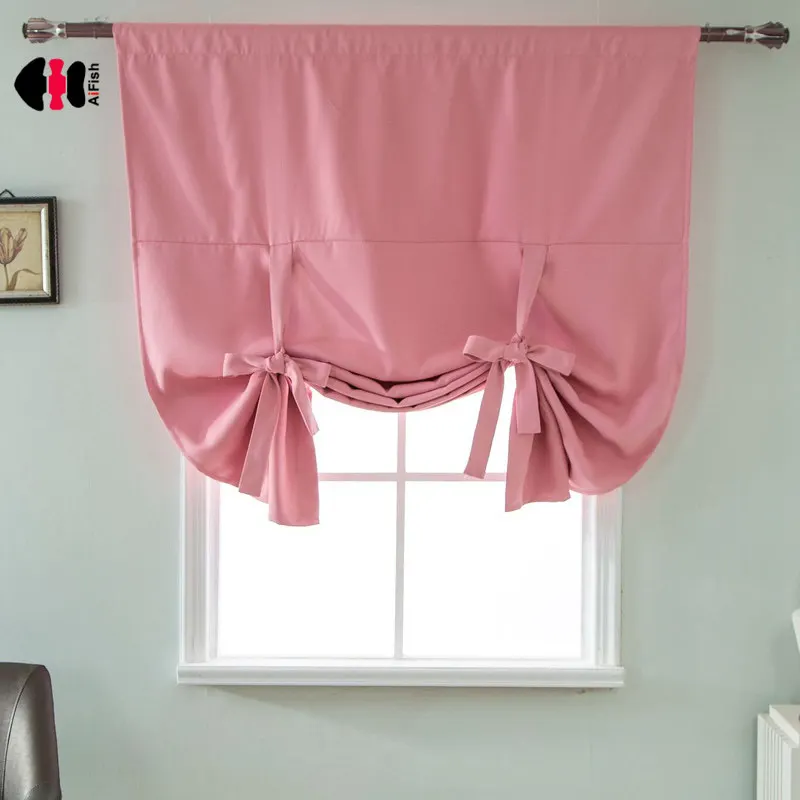 

117X160 cm Rod Pocket Solid Thick Cloth Short Curtains Roman Blinds Silver Star Hot Stamping Kitchen Nursery Kids DL010C