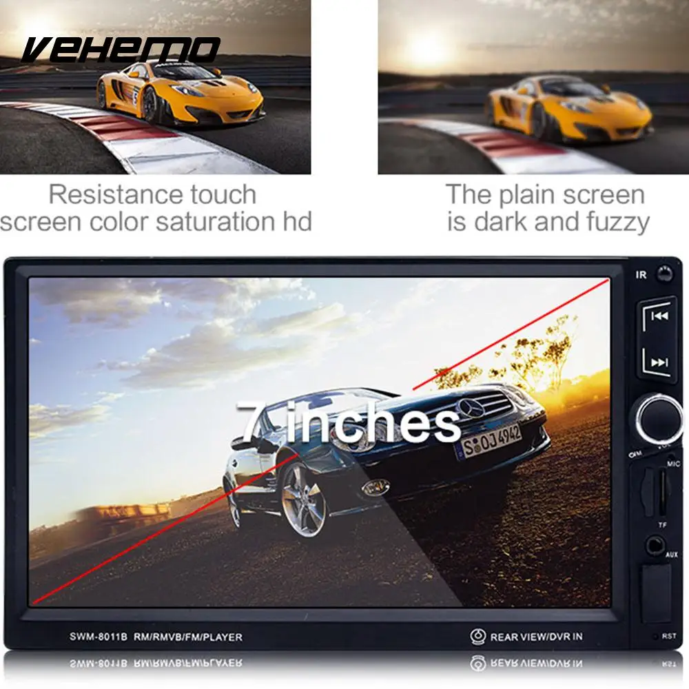 Vehemo светодиодный Экран FM радио MP5 Player Аудио Видео плеер автомобиля MP5 Премиум Bluetooth