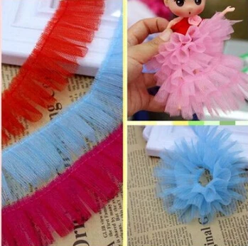 

40Yards Christmas Gifts Box Pleat Ribbon Lace Ruffle Trim For Girls Dress Decor