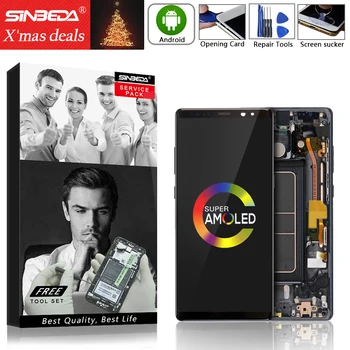 

AMOLED 6.3" For SAMSUNG Galaxy Note 8 LCD Display Touch Screen with Frame For SAMSUNG Note 8 Display N950 N950FD N950U Note8 LCD