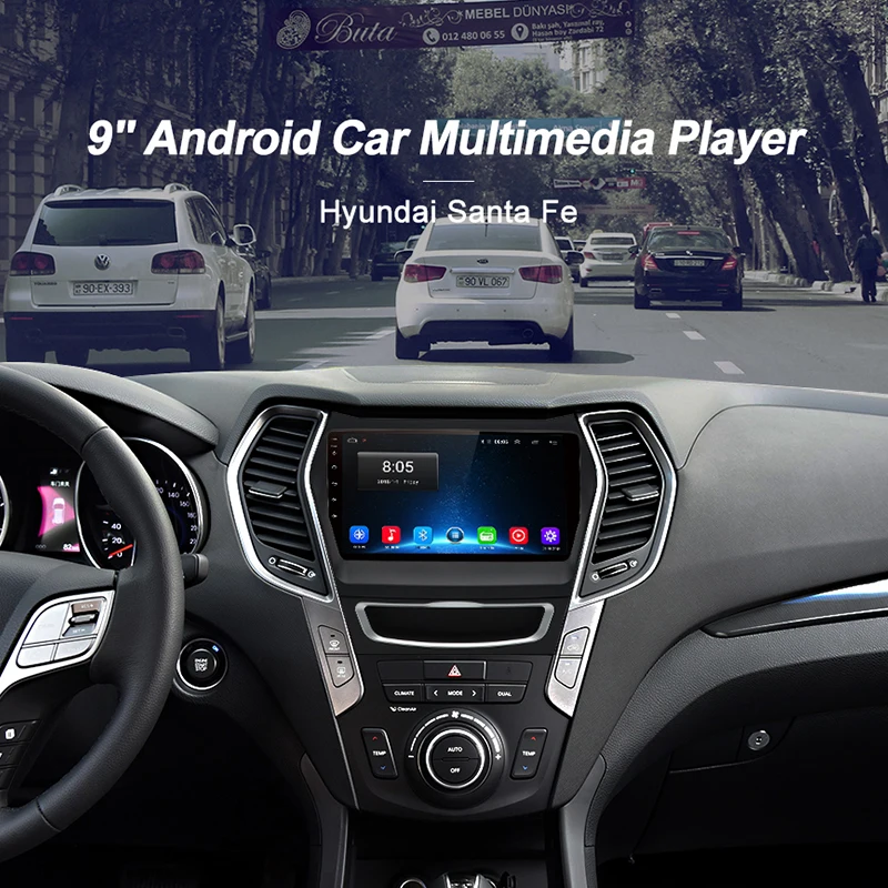 Discount Junsun Car Radio Multimedia dvd player For Hyundai IX45 Santa fe 2013 2014 - 2016 android 9.0 GPS 4 64G Optional no 2 din 2din 4